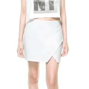 Zara Jacquard Crossover Mini Skirt